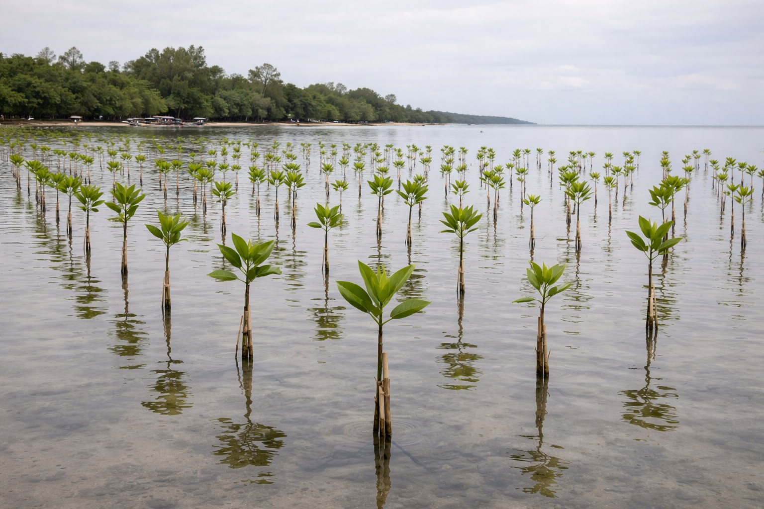Mangrove restoration landscape in the Philippines