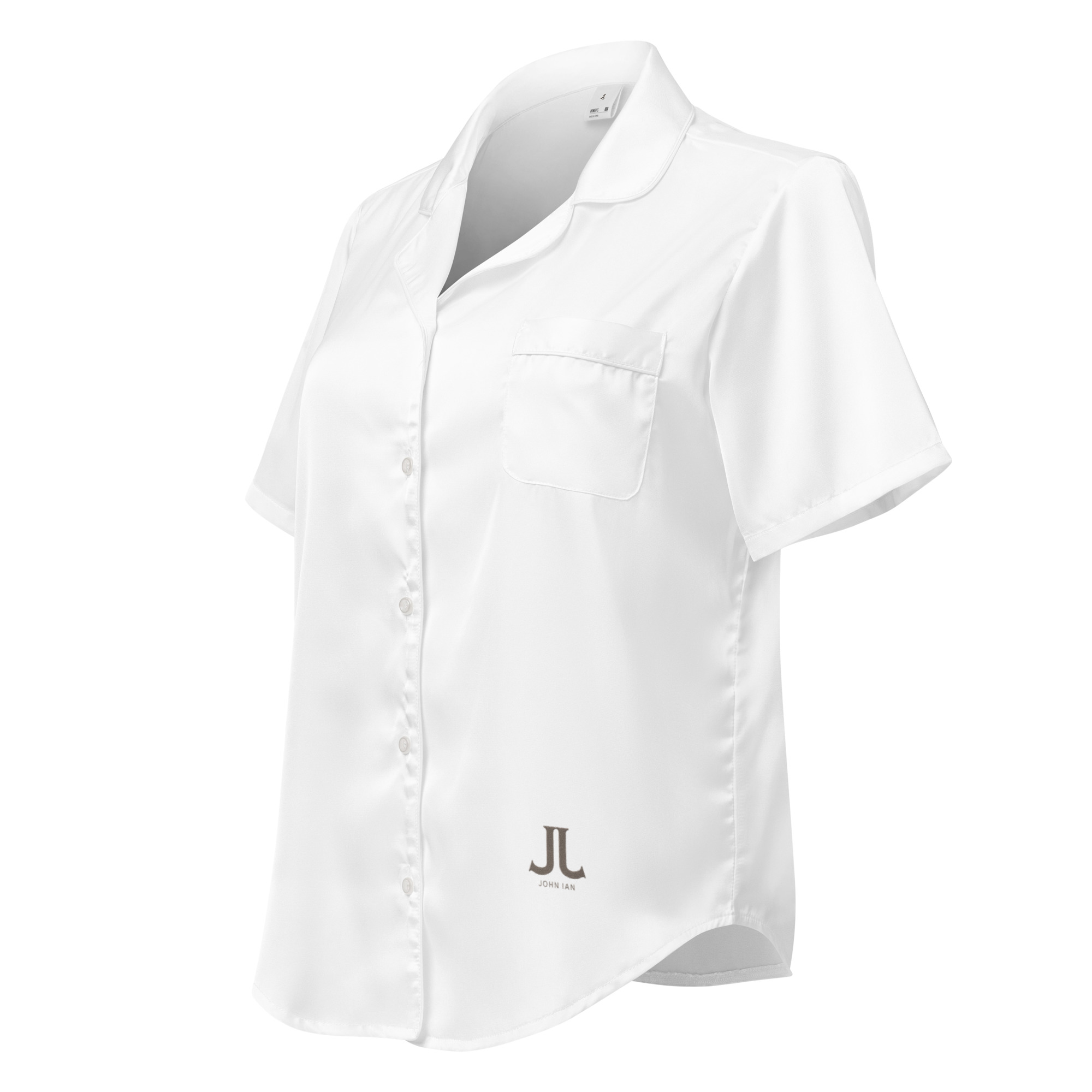 JOHN IAN Signature Satin Pajama Top