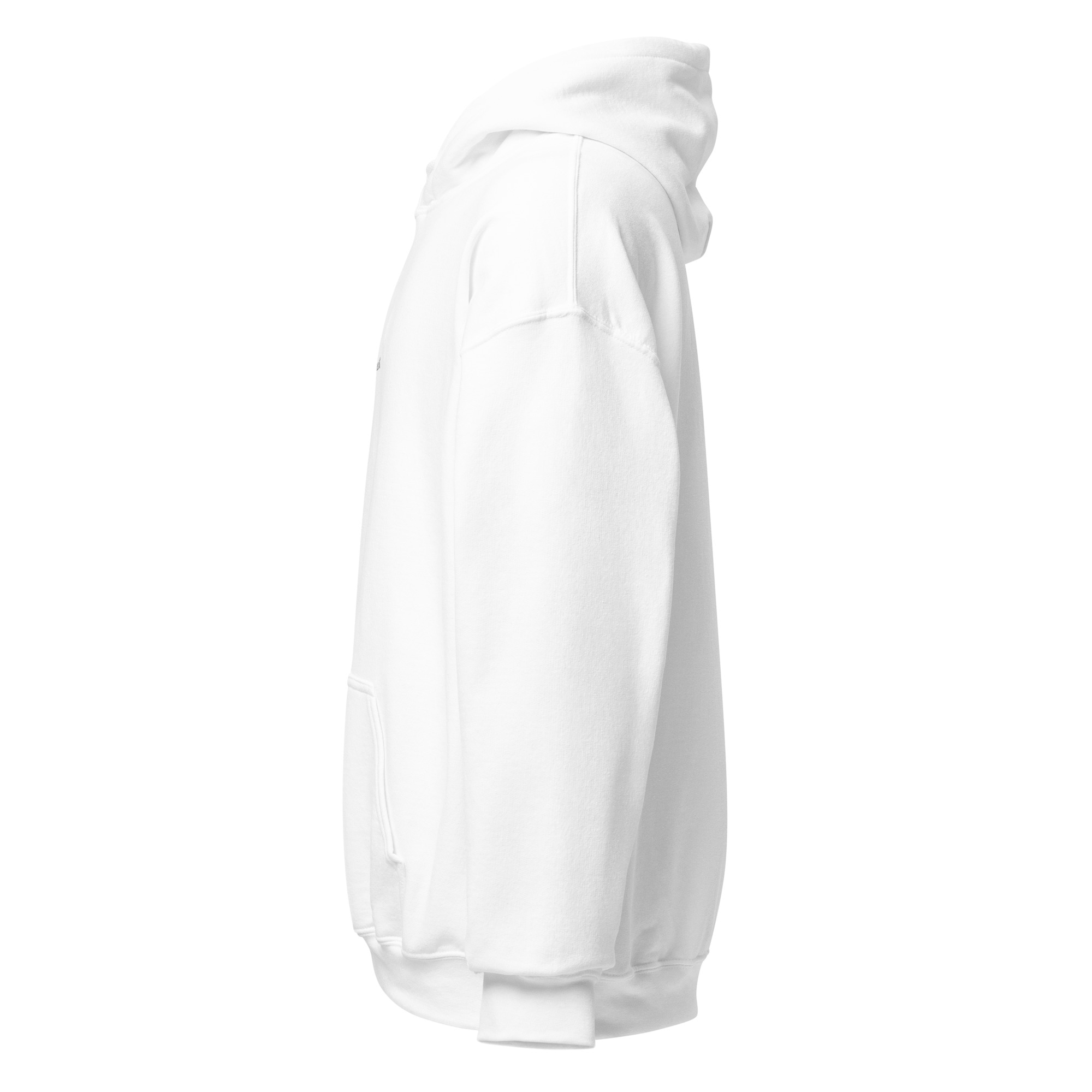 JOHN IAN Unisex Hoodie — White, Small Logo - Image 3